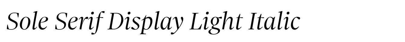 Sole Serif Display Light Italic image